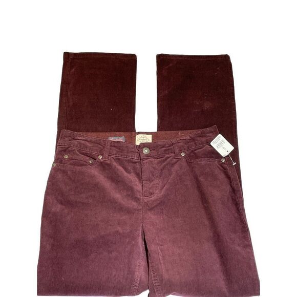 NWT St. John's Bay Slenderizing Sz 10 Corduroys - Picture 1 of 7